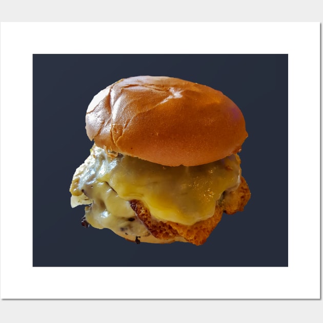 Food Really Cheesy Cheeseburger Wall Art by ellenhenryart